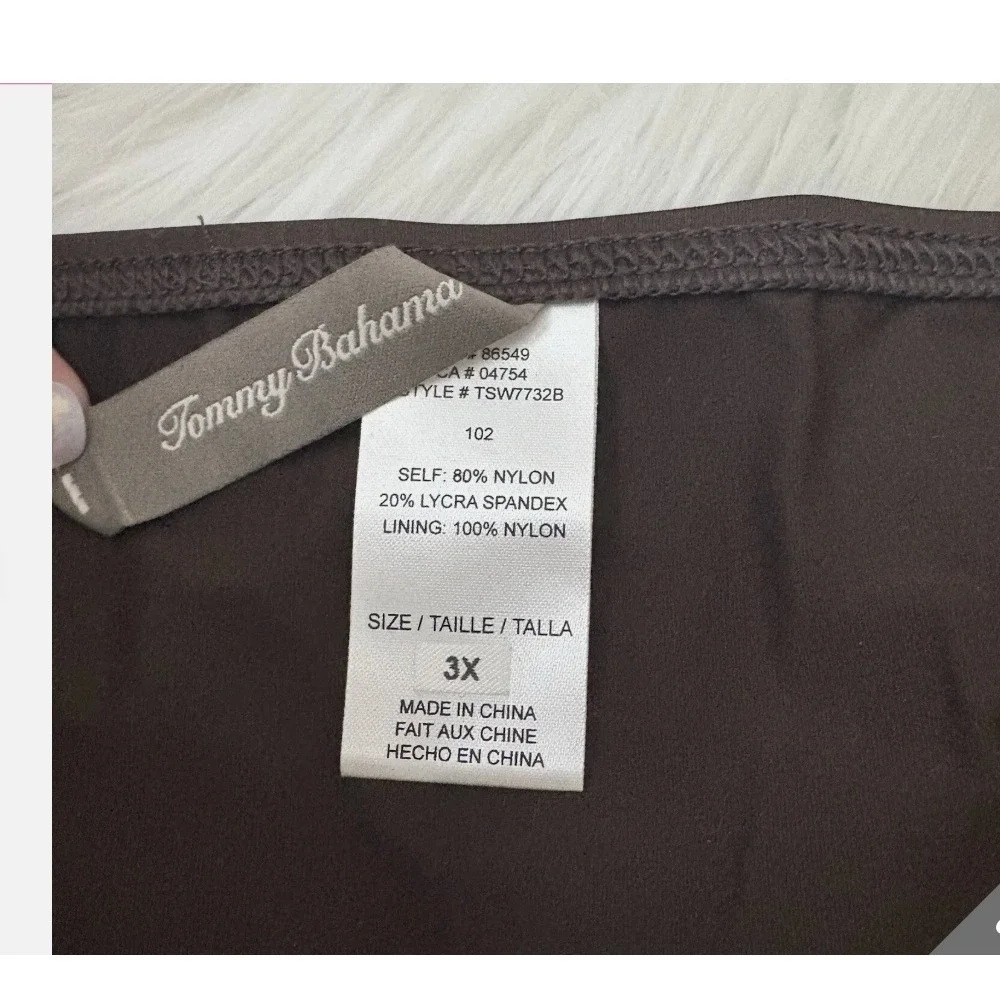 Tommy‎ Bahama XXXL Brown High Waist Classic Swimsuit Bottoms New with Tags